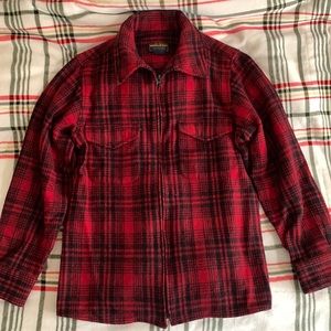 Red Plaid Flannel Jacket